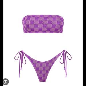 Triangl bikini - bandeau top with side tie bottoms XS - worn once